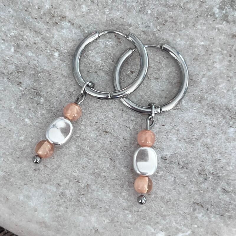 Oorbellen peach