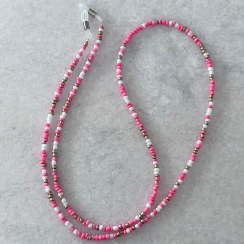 Brillenkoord roze wit
