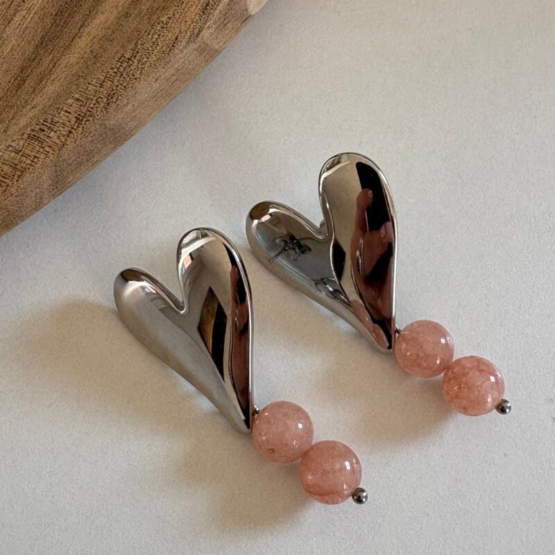 Oorbellen zacht roze