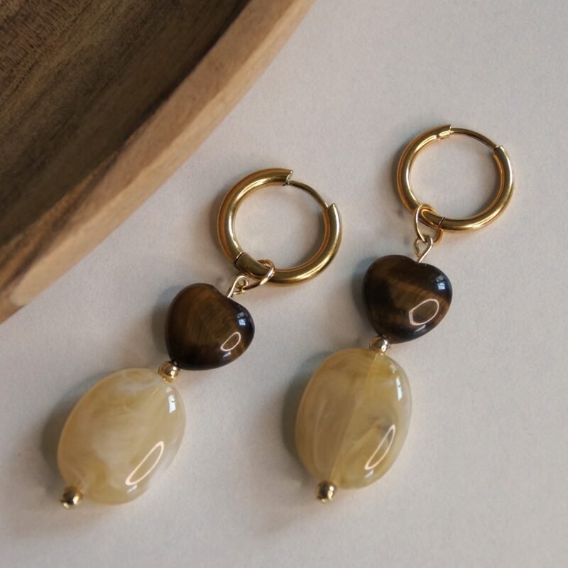 oorbellen beige